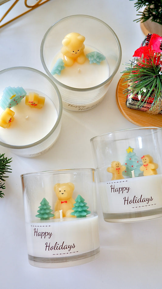 Happy Holidays Candle