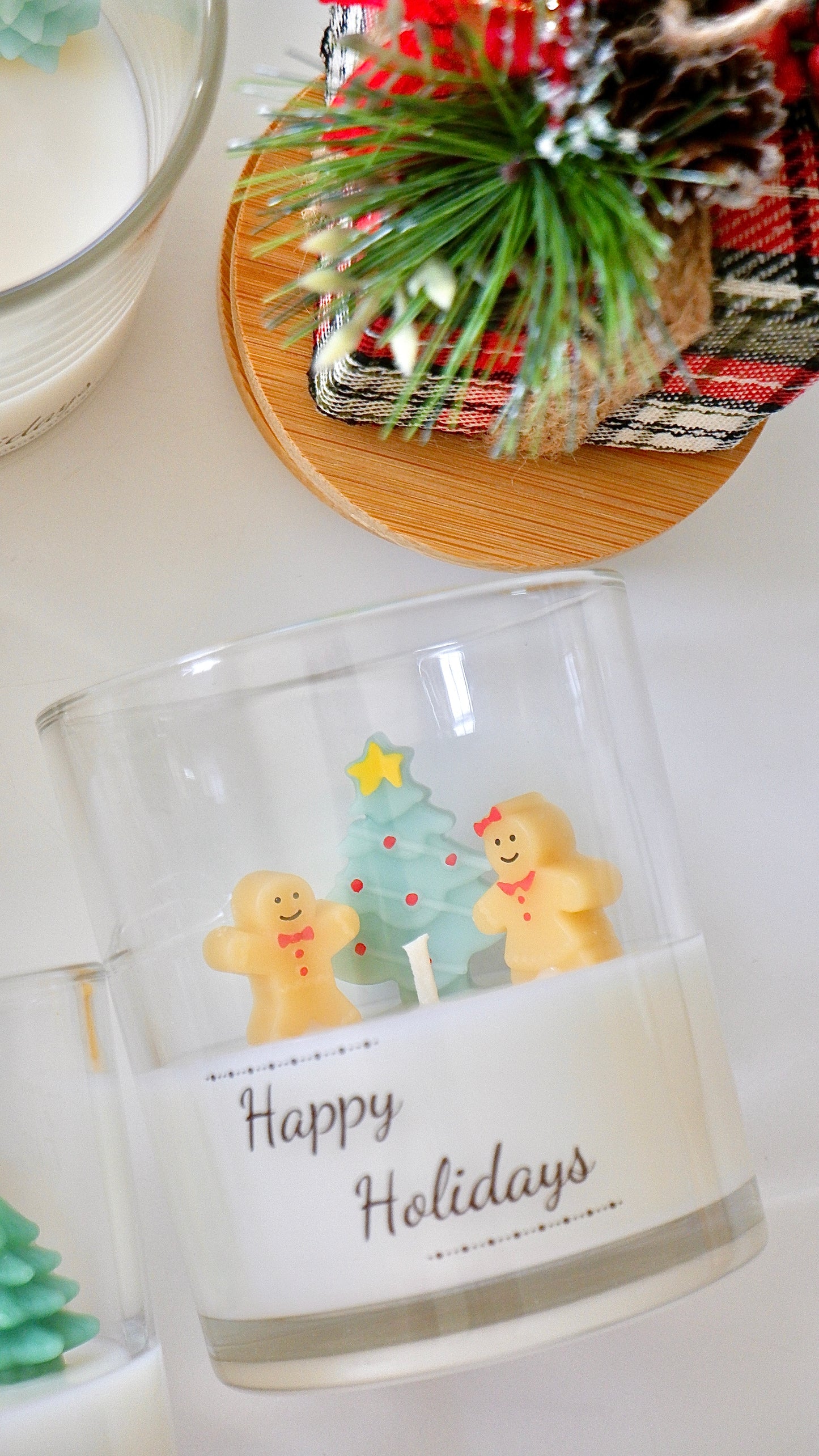 Happy Holidays Candle