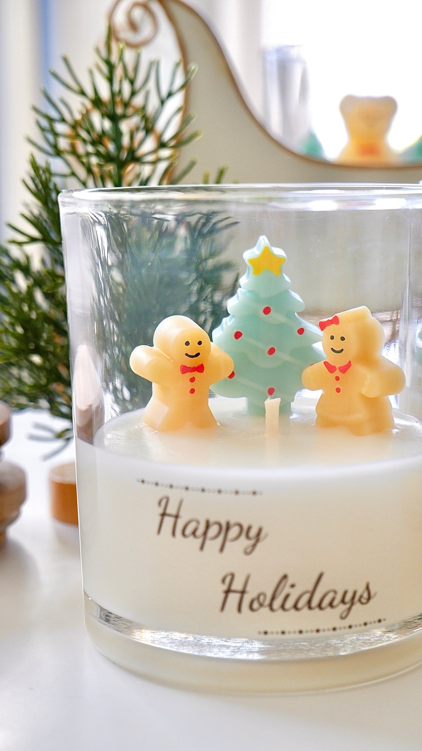Happy Holidays Candle