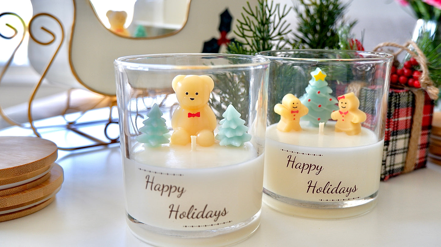 Happy Holidays Candle